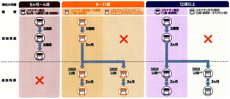 新型コロナワクチン小児接種スケジュール